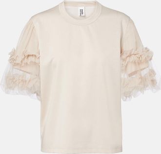 Comme Des Gar&ccedil;ons Camiseta de algod&oacute;n con tul