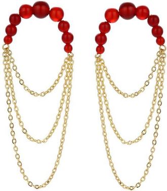 Petit Moments Gilded Chandelier Earrings in Gold/red at Nordstrom