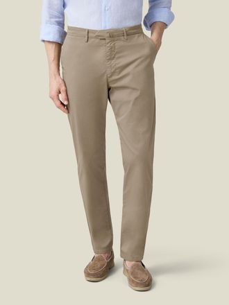 Luca Faloni Hazelnut Brown Cotton (Whipcord) Lightweight Chinos