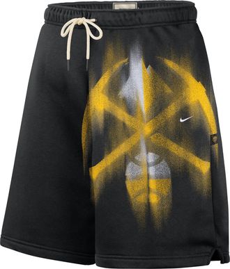 Nike Mens Denver Nuggets Standard Issue Fleece Basketball Shorts in Black | IQ1476-010
