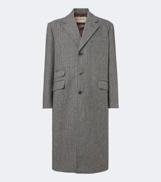 Valentino Herringbone virgin wool coat