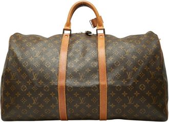 Louis Vuitton Brown Pvc Leather Boston Bag (Pre-Owned)
