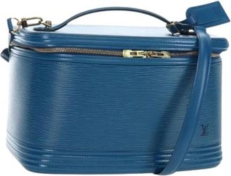 Louis Vuitton Pre-owned Nice Vanity Bag - Dames - Vintage Handtas - Blauw - ONE Size - Leer - Vintage
