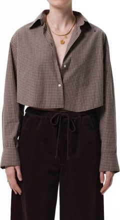 Citizens Of Humanity Ana Cropped Shirt In Heritage Stripe