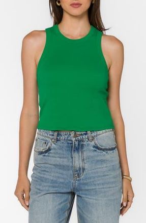 Velvet Heart Stretch Cotton Ribbed Tank in Bright Green at Nordstrom Rack, Size X-Large