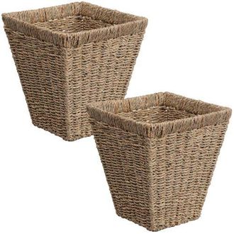 Happimess Handwoven Seagrass 2.3-Gallon Tapered Square Wicker Watebasket in Natural at Nordstrom