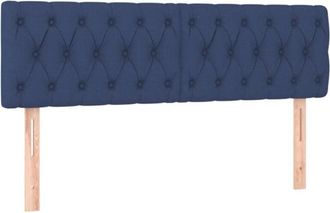 vidaXL Cabecero con LED de tela azul 160x7x78/88 cm vidaXL