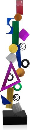 Arte Dal Mondo Adm - Metal Sculpture Composition of Geometric Figures