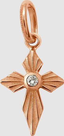 Gigi Clozeau Pendentif Croix Lumière Diamant Or Rose