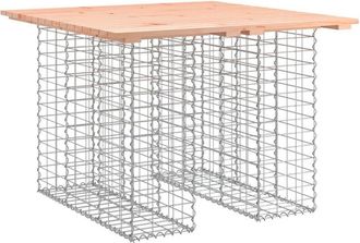 vidaXL Vidaxl - Banco jardín diseño gaviones madera abeto Douglas 100x102x72 cm