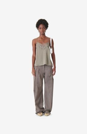 Iro Newin Lace-Trim Camisole in Olive Green at Nordstrom, Size 34 Eu