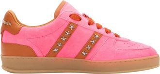 Philipp Plein Retro Rebel Low-Top Sneakers - unisex - Sneakers - Roze - 38 EU - Leer - Schoenen
