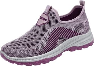 Generic Black Ladies Trainers Wide Fitting Walking Shoes Fashion Summer Women Sports Shoes Flat Bottom Non Fly Woven Mesh Upper Breathable Soft Running Women 