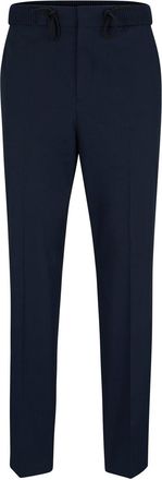 HUGO BOSS Hugo Mens Howie232x Solid Patterned Straight Trousers in Dark Blue - Size 28W/32L