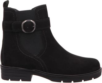 Gabor Zwarte Cowboy/Biker Chelsea Boots - Dames - Chelseaboots - Zwart - 40 EU - Leer - Schoenen