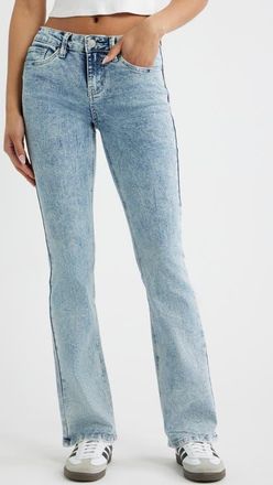 YMI Jessie Star Patch Mid Rise Bootcut Jeans in Light Blue at Nordstrom, Size 13
