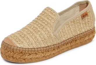 Vidorreta Espadrilles, female, Beige, 7 UK, Cangrejo Espadrillas Rafia Metal Loafer