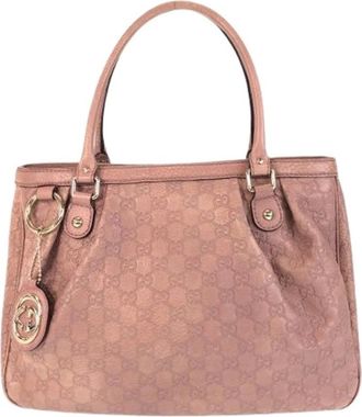 Gucci Pre-owned Handbags, female, Pink, Size: ONE SIZE Pre-owned Leather Handbag