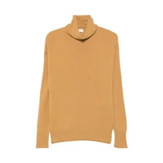 C.T. Plage Jersey de Cachemira con Cuello Alto - Knitwear - Mujer - Amarillo - XS