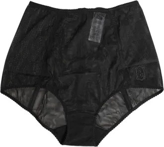 Dolce & Gabbana Womens Black High Waist Mesh Sheer Shapewear Underwear Polyamide (nylon) Clothing