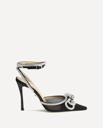 Mach & Mach D&eacute;collet&eacute; in raso con doppio fiocco decorato Woman 37.5