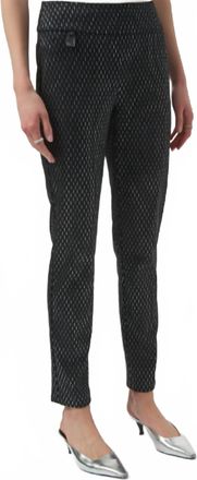 Joseph Ribkoff Womens Slim Formal Geometric Trouser In Black