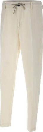Eleventy Slim-fit broek - Heren - Slim Fit Broeken - Wit - W31 - Katoen - Broeken