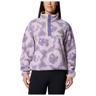 Columbia Helvetia II Printed Cropped Half Snap Fleecepullover f&uuml;r Damen | lila