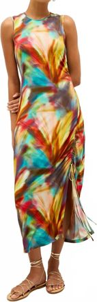 Marie Oliver Ilana Figure-Hugging Midi Dress In Fauna