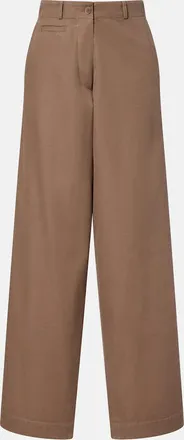 The Row Fadry cotton-blend gabardine wide-leg pants