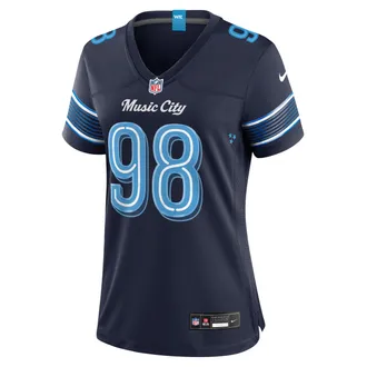 Nike Jeffery Simmons Tennessee Titans Rivalries Collection Nike Womens NFL Game Jersey in Blue | 67NW0JFO9VF-VEQ