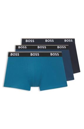BOSS Assorted 3-Pack Power Stretch Cotton Trunks in Blue Multi at Nordstrom, Size Xx-Large