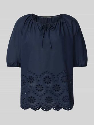 Betty Barclay Regular Fit Kurzarmbluse aus reiner Baumwolle in Marine, Gr&ouml;&szlig;e 36