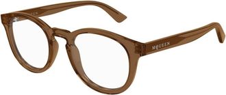 Alexander McQueen Stijlvolle Bril Am 0514O in Zwart - unisex - Brillen - Bruin - 48 MM - Accessoires
