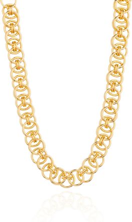 Federica Tosi Gold Lace Bella 18k Gold Plated Bronze Metal Necklace