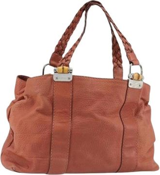 Gucci Pre-owned Handbags, female, Pink, Size: ONE SIZE Pre-owned Vintage Tote Bag