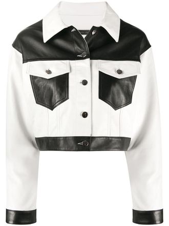 Giuseppe Zanotti cropped colour block jacket - White