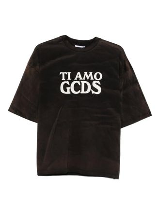 GCDS T-shirt met grafische print - Zwart