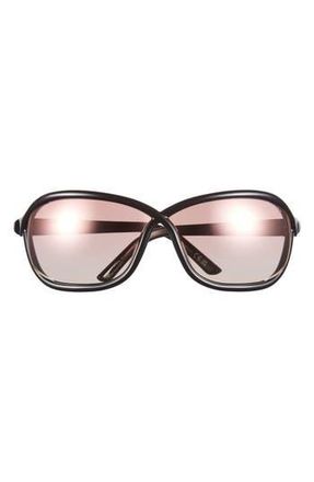 Tom Ford 68mm Gradient Square Sunglasses in Black /Gradient Mirror Violet at Nordstrom Rack