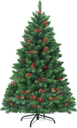 Costway Costway &Aacute;rbol De Navidad Artificial 135 Cm Con Led Iluminaci&oacute;n Y Soporte Fiesta Decoraci&oacute;n Para Navidad Hogar