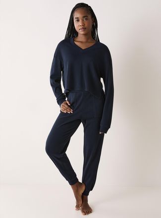 Twik Womens Waffled patch pockets lounge jogger Christmas Collection