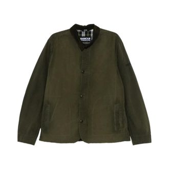 Barbour Light Jackets, male, Green, Size: L Troon Washed Jacket