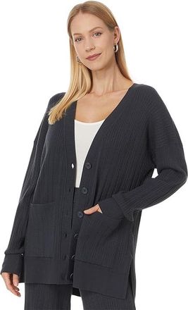 Splendid Veroinca Cable Cardigan Womens Sweater Lead : SM (Womens 2-4), Polyester/Viscose