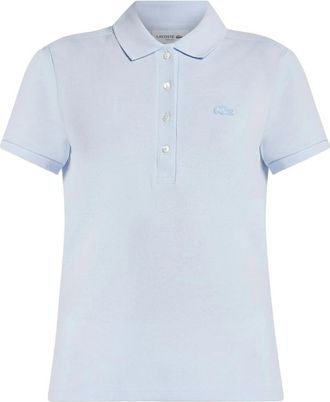 Lacoste L.12.D Slim Fit Stretch Mini Piqu&eacute; Polo - Dames - Polos - Blauw - L - Katoen - Tops