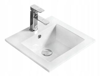 Desconocido Lavabo De Encastrar Cer&aacute;mico 42x41,5x17 Cm, Blanco
