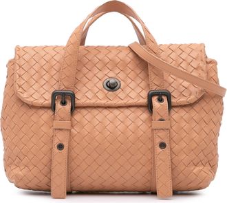 Bottega Veneta Pre-owned Womens Intrecciato Leather Tophandle Bag - Tan - One Size