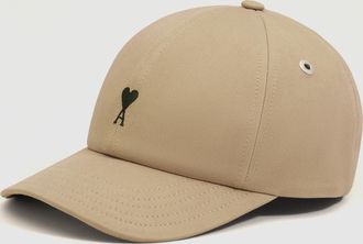 Ami Casquette Black Ami De Coeur Embroidery Beige Taupe