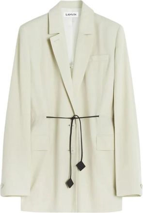 Lanvin Double-breasted jasje - Dames - Blazers - Beige - S - Jassen