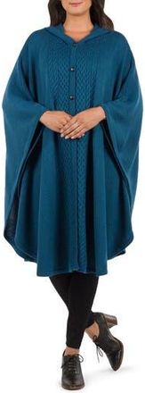 Patricia Nash Hooded Button Front Cape in Lapis at Nordstrom Rack