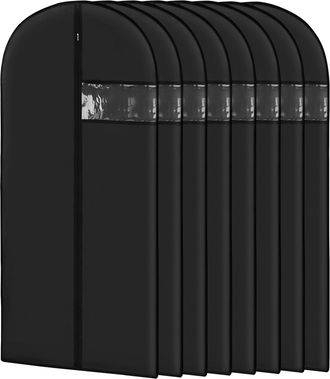 OEM Juego De 8 Bolsas Para Ropa Lavables De Color Negro (60 X 120 Cm) Para Colgar Ropa, Guardarla En El Armario O Durante Los Viajes, Con Ventana Transpar